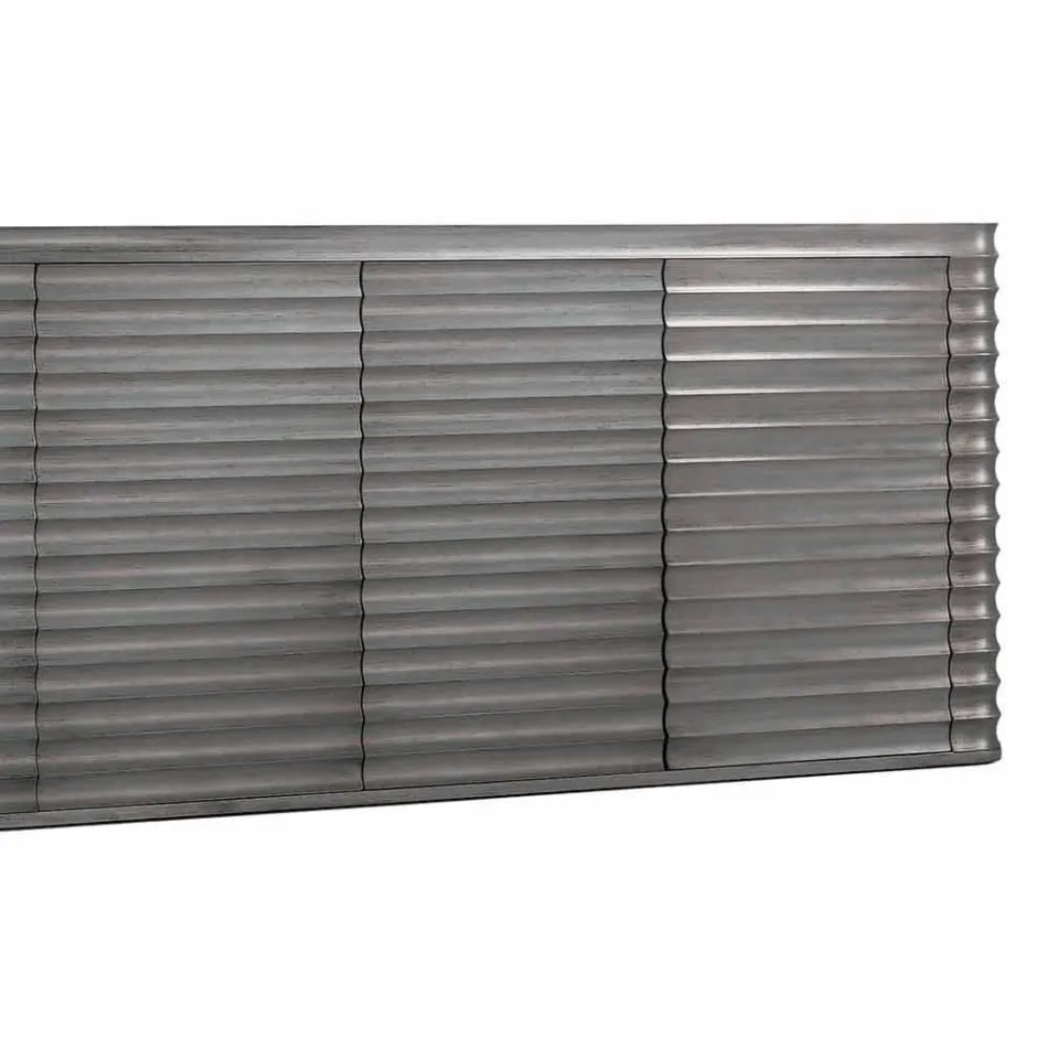 Armario con 4 puertas en diseño de madera moldeada, L230xP49 cm, Dana Viadurini