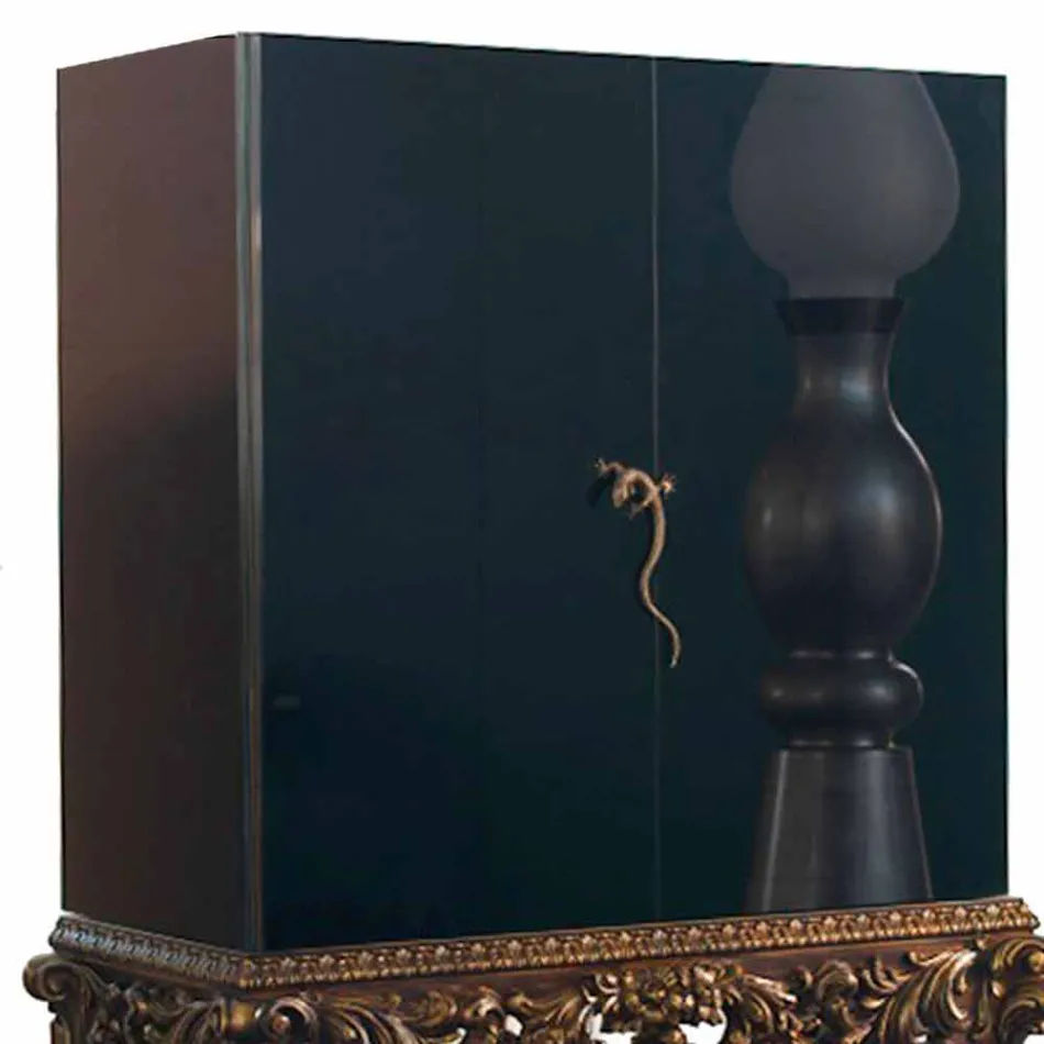 Muebles con diseño de lujo de madera tallada, hecho en Italia, Sam Viadurini