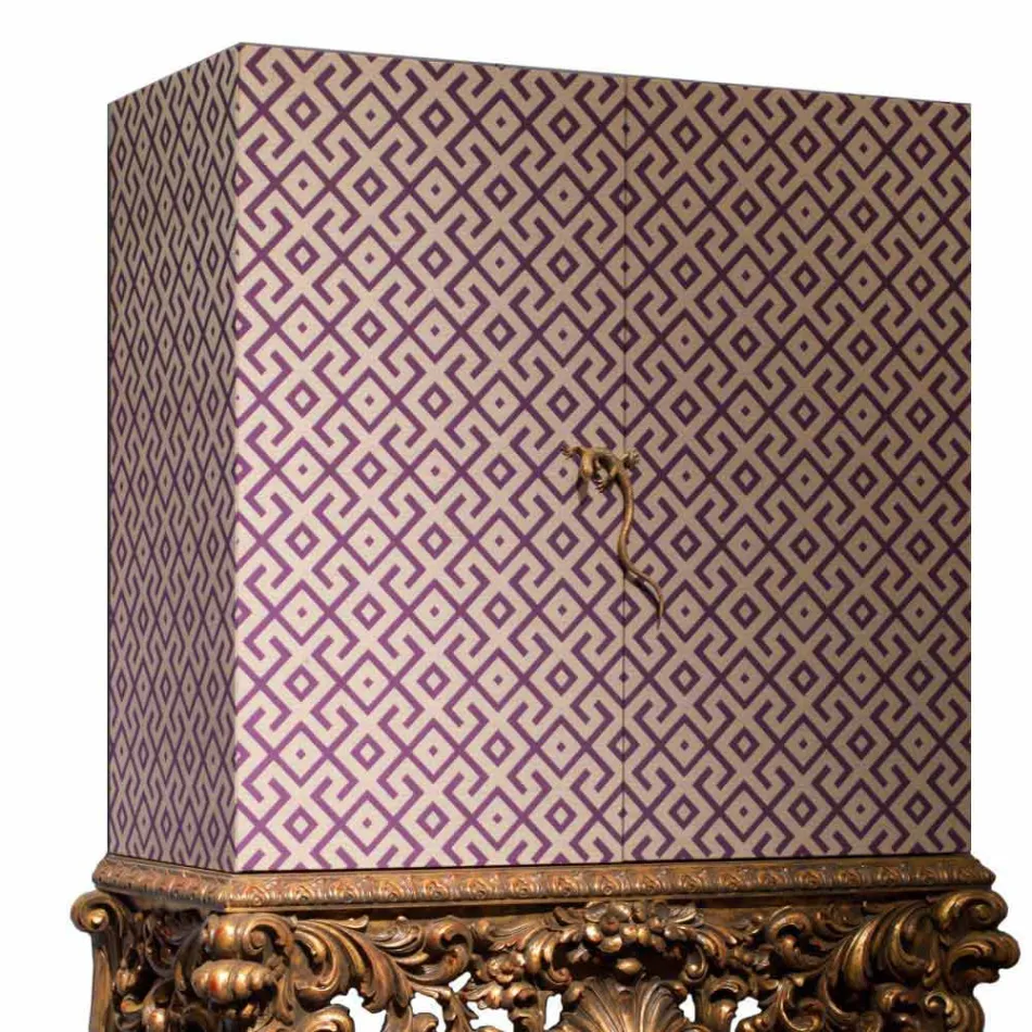 Muebles con diseño de lujo de madera tallada, hecho en Italia, Sam Viadurini