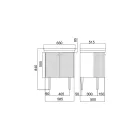 Gabinete con dos puertas y un estante con lavabo Made in Italy - Candy Viadurini