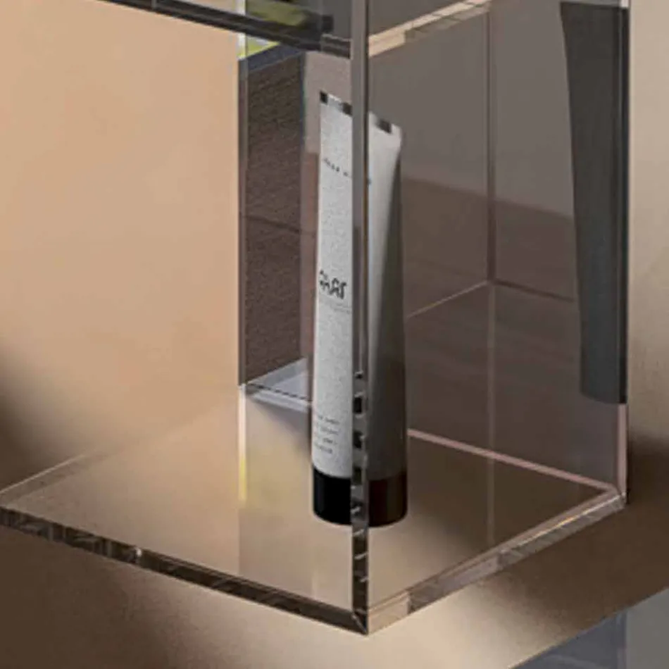 Gabinete con 3 compartimentos diseño moderno, L180xH900 mm, Adelia Viadurini