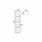 contenedor de baño móvil con 4 compartimentos, L300x H1400 mm, Adelia Viadurini