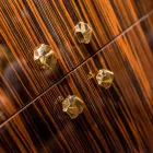 Contenedor con ruedas moderna con 4 puertas en ebony wood pulido Ada Viadurini