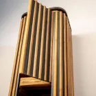 Mueble de baño columna de teca maciza y caoba - Plumeria Viadurini