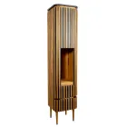 Mueble de baño columna de teca maciza y caoba - Plumeria Viadurini