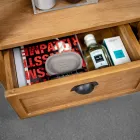 Mueble de baño independiente de teca con dos cajones - Frangipani Viadurini