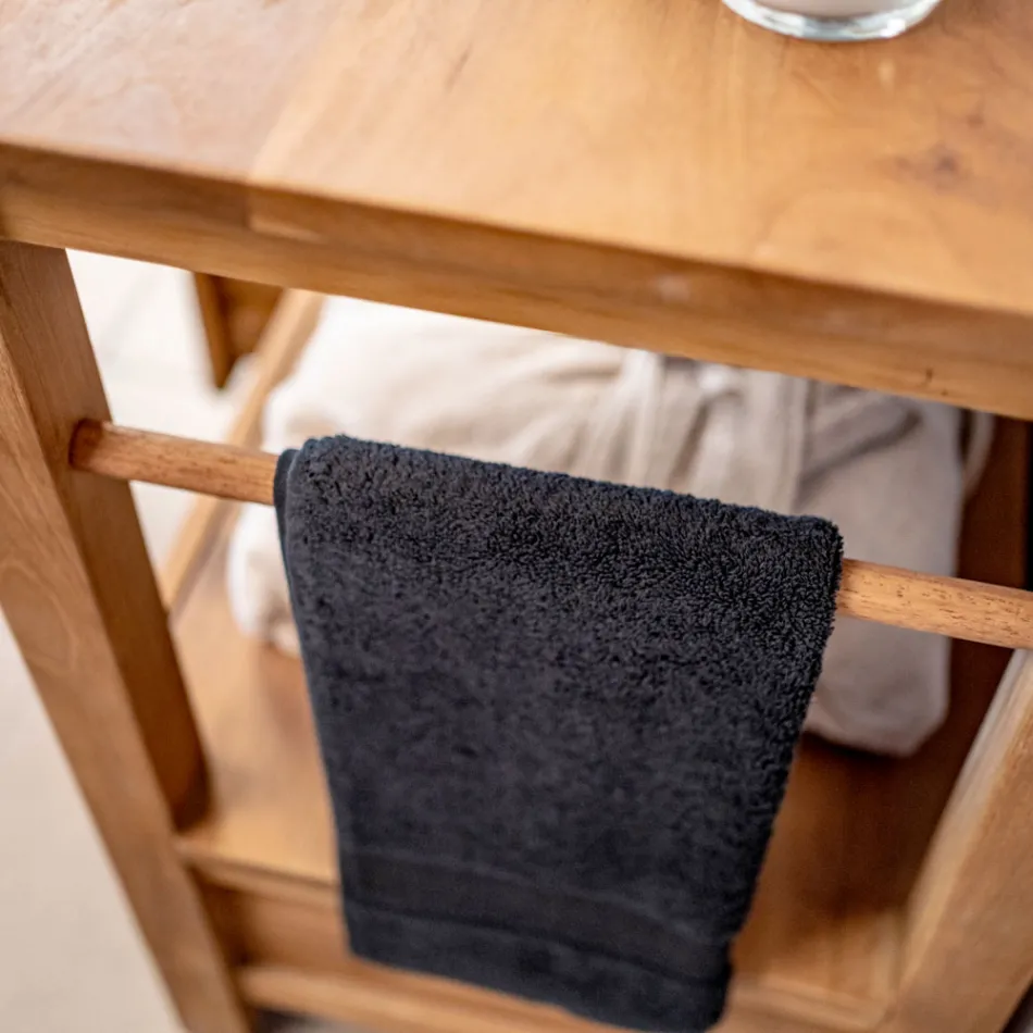 Mueble de baño independiente de teca con dos cajones - Frangipani Viadurini