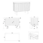 Mueble de baño hecho a mano de teca maciza y caoba - Heliconia Viadurini