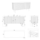 Mueble de baño hecho a mano de teca maciza y caoba - Heliconia Viadurini