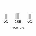 Mobiliario de Diseño en Madera con Estantes Redondos en Gres Made in Italy - Aspide Viadurini