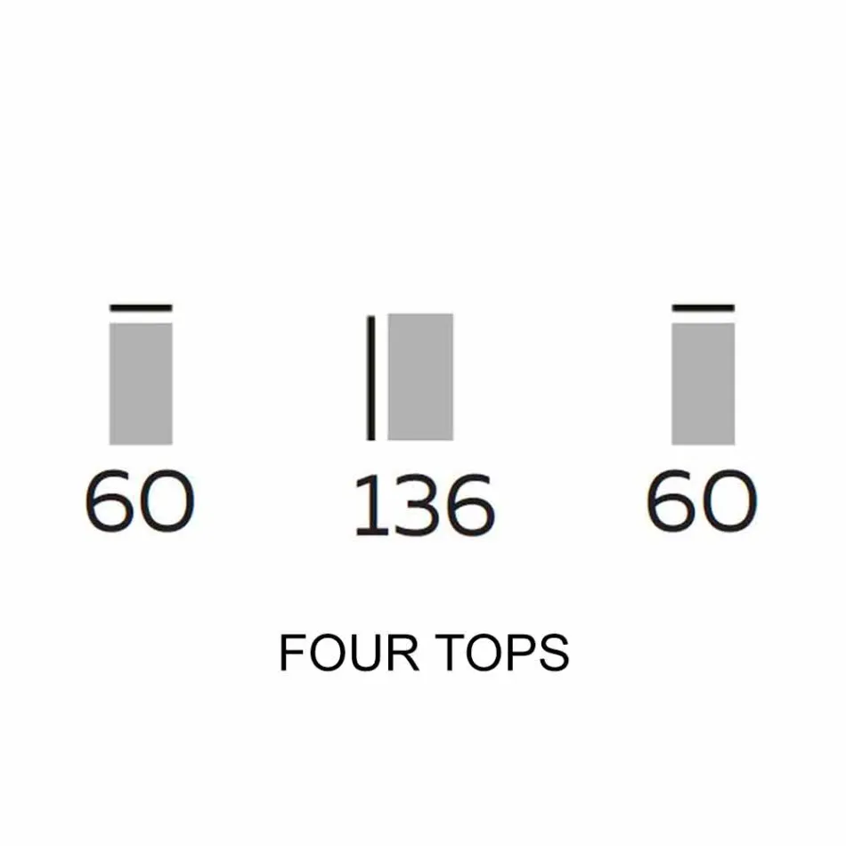 Mobiliario de Diseño en Madera con Estantes Redondos en Gres Made in Italy - Aspide Viadurini