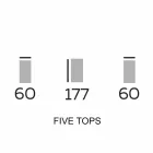 Mobiliario de Diseño en Madera con Estantes Redondos en Gres Made in Italy - Aspide Viadurini