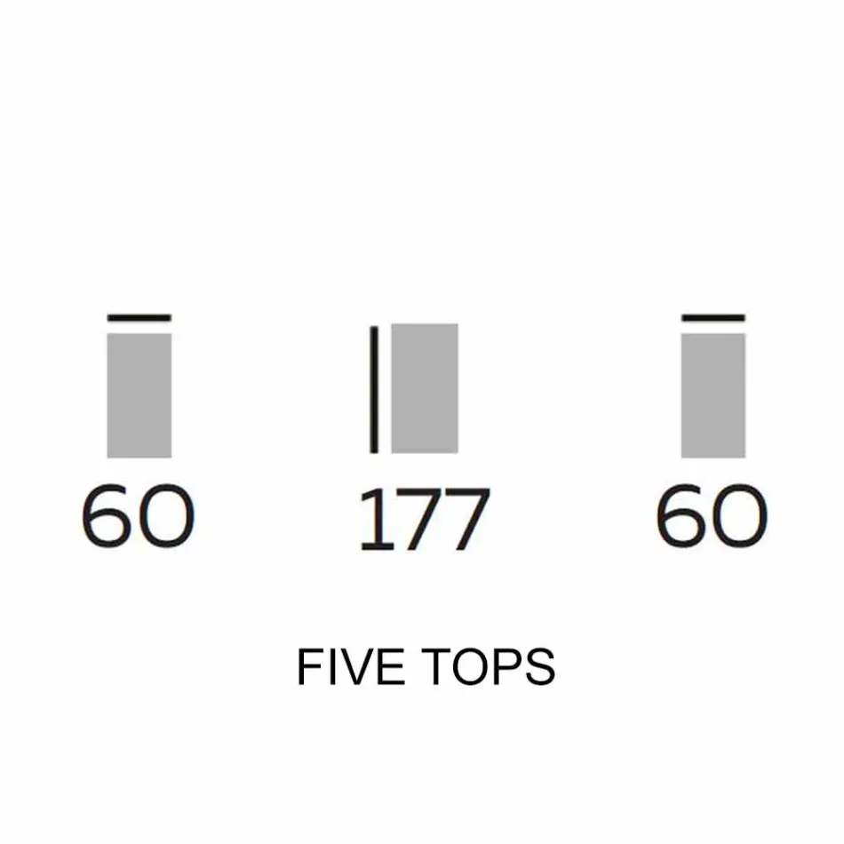 Mobiliario de Diseño en Madera con Estantes Redondos en Gres Made in Italy - Aspide Viadurini