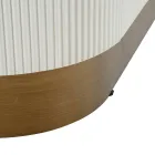 Mueble de madera con tapa e inserciones redondeadas con 2 puertas y 2 estantes - Rachel Viadurini