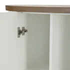 Mueble de madera con tapa e inserciones redondeadas con 2 puertas y 2 estantes - Rachel Viadurini