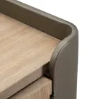 Mueble de madera de abeto y hierro gris con 3 cajones y 2 puertas - Cooper Viadurini