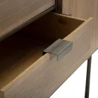 Mueble de madera de abeto y hierro gris con 3 cajones y 2 puertas - Cooper Viadurini