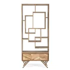 Librería para salón en madera de acacia y cajón Homemotion - Auriel Viadurini