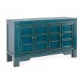 Aparador 4 puertas en madera de olmo azul Diseño Vintage Homemotion - Konan