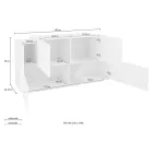 Muebles de Salón 2 Puertas y 2 Puertas en Madera 2 Acabados - Theresse Viadurini