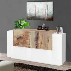 Muebles de Salón 2 Puertas y 2 Puertas en Madera 2 Acabados - Theresse Viadurini