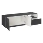 Mueble de TV con 2 Puertas, un Cajón y un Compartimento Abierto Made in Italy - Popilio Viadurini