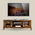 Mueble de TV para sala de estar en madera de nogal Bassano Made in Italy - Richard Viadurini