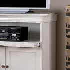 Mueble de TV de madera blanca con tapa giratoria Made in Italy - Aplu Viadurini