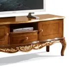Mueble de TV de madera con patas de estilo clásico Made in Italy - Chantilly Viadurini