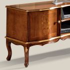 Mueble de TV de estilo clásico en nogal Made in Italy - Prince Viadurini