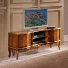 Mueble de TV de estilo clásico en nogal Made in Italy - Prince Viadurini