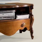 Mueble TV Bassano Nogal con Cajón Made in Italy - Commodo Viadurini
