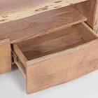 Mueble para TV moderno en madera de acacia con 3 cajones Homemotion - Lauro Viadurini