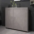 Mueble giratorio multifuncional con soporte para TV y mesa integrada Made in Italy - Illusione Viadurini