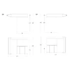 Mueble giratorio multifuncional con soporte para TV y mesa integrada Made in Italy - Illusione Viadurini