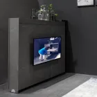 Mueble giratorio multifuncional con soporte para TV y mesa integrada Made in Italy - Illusione Viadurini