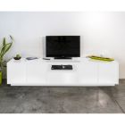 Mueble de TV de melamina con cajón deslizante Made in Italy - Silvano Viadurini