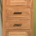 Mueble de baño de teca maciza con 2 puertas y 2 cajones - Posillipo Viadurini