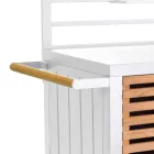 Armario de jardín de aluminio y teca brasileña - Diario Viadurini