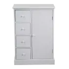 Armario de Interior de Madera con 1 Puerta y 4 Cajones - Meduse Viadurini