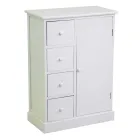 Armario de Interior de Madera con 1 Puerta y 4 Cajones - Meduse Viadurini