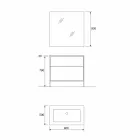 Muebles de baño de diseño de lujo en madera de 90 cm Made in Italy - Cizco Viadurini