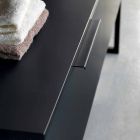 Muebles de baño de diseño moderno de lujo en madera natural y negro - Alide Viadurini