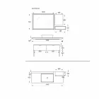 Muebles de baño de diseño moderno de lujo en madera natural y negro - Alide Viadurini