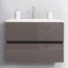 Muebles de baño suspendidos en Mdf lacado Made in Italy - Becky Viadurini
