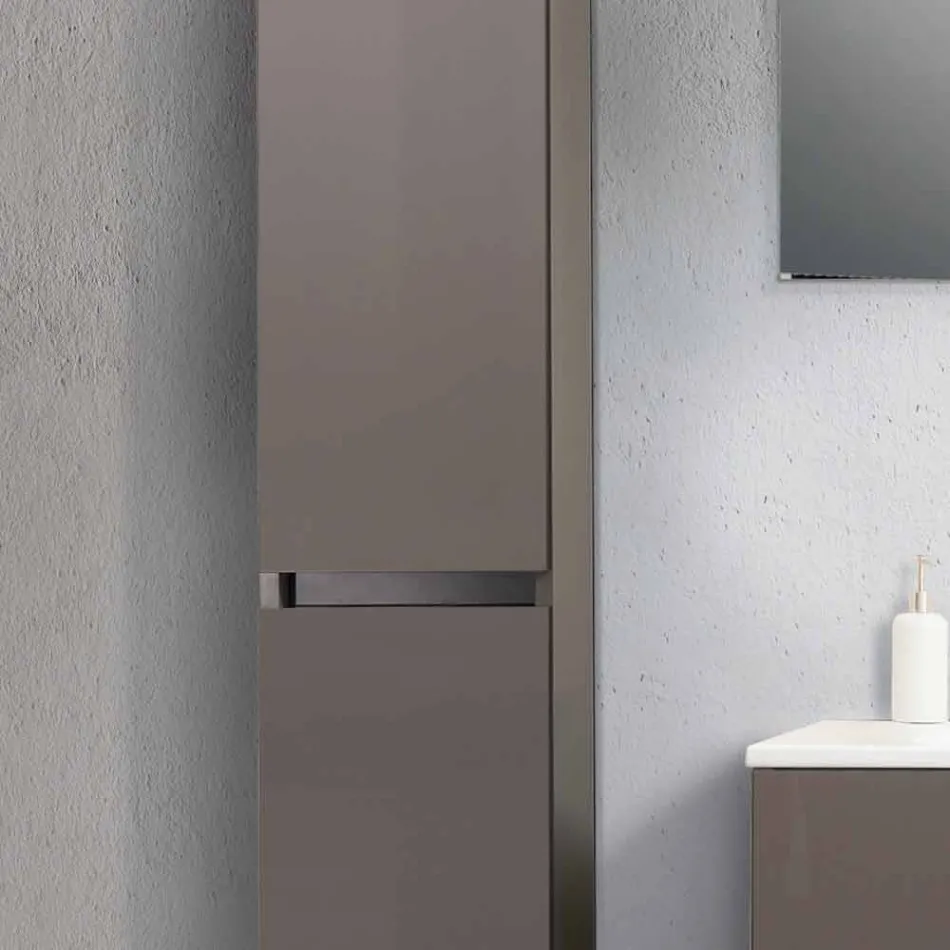 Muebles de baño suspendidos en Mdf lacado Made in Italy - Becky Viadurini