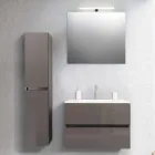 Muebles de baño suspendidos en Mdf lacado Made in Italy - Becky Viadurini