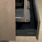 Mueble de baño suspendido en madera, metal y cerámica L96 cm, Precious - Renga Viadurini