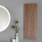 Mueble de baño en madera blanca y nogal y cerámica 156 cm Made in Italy - Renga Viadurini