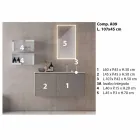 Mobiliario suspendido de diseño, composición de baño moderno - Callisi9 Viadurini